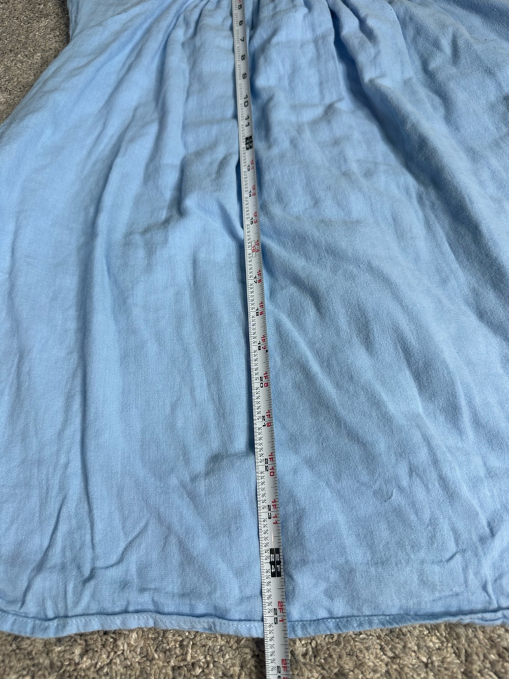 Apiece Apart Inacea Balloon Sleeve Dress XS sky blue organic cotton pockets - Picture 12 of 16